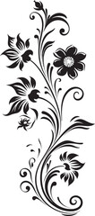 Classic Divider Logo Badge Victorian Floral Icon Pattern