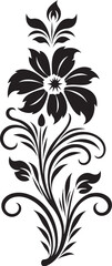 Fototapeta premium Retro Style Badge Pattern Antique Floral Frame Icon
