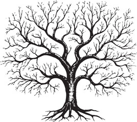 Heart Shaped Tree Silhouette Elegant Design Vector Art of Tree Forming Heart Shape Icon Design Concept