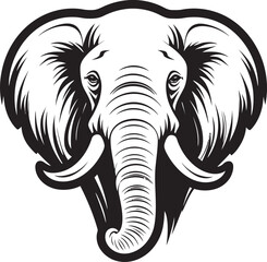 Tribal Elephant Icon Geometric Symbol Elephant Silhouette Logo Minimalistic Design