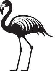 Fototapeta premium Flamingo Silhouette Badge Geometric Vector Icon Flamingo Line Art Logo Artistic Symbol