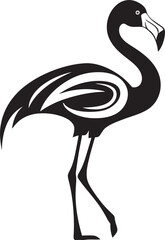 Elegant Flamingo Badge Creative Vector Art Tropical Flamingo Emblem Minimal Vector Design