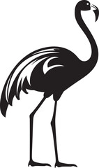 Tropical Flamingo Emblem Abstract Emblem Minimalist Flamingo Logo Geometric Vector Icon