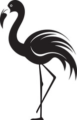 Flamingo Silhouette Badge Stylish Vector Design Vintage Flamingo Icon Modern Emblem