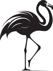 Abstract Flamingo Graphic Artistic Symbol Flamingo Silhouette Badge Stylish Vector Design