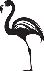 Geometric Flamingo Icon Retro Vector Art Flamingo Bird Logo Iconic Emblem
