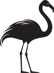 Tropical Flamingo Emblem Geometric Symbol Flamingo Bird Icon Symbolic Vector Art