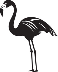Fototapeta premium Minimalist Flamingo Logo Modern Symbol Tropical Flamingo Emblem Geometric Vector Art