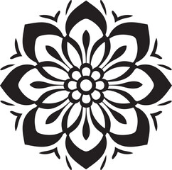 Mandala Artistic Illustration Retro Vector Design Floral Mandala Logo Elegant Vector Design