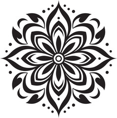 Fototapeta premium Vintage Mandala Logo Stylish Emblem Mandala Circle Symbol Elegant Pattern