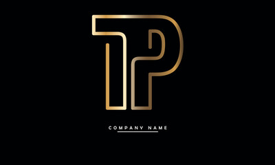 TP, PT, T, P Abstract Letters Logo Monogram