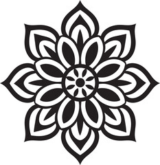 Floral Mandala Illustration Modern Design Mandala Pattern Logo Stylish Emblem