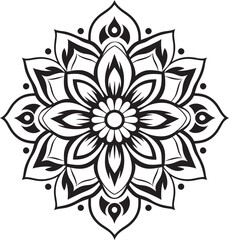 Fototapeta premium Intricate Mandala Logo Modern Emblem Design Elegant Floral Mandala Icon Stylish Badge