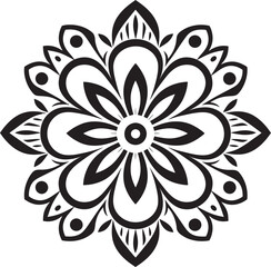 Abstract Mandala Logo Intricate Floral Vector Stylish Mandala Emblem Elegant Symbol Design