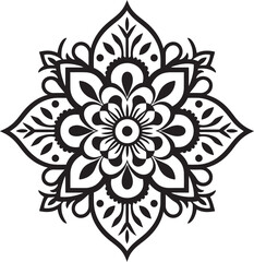 Elegant Mandala Emblem Stylish Badge Icon Retro Mandala Logo Vintage Symbol