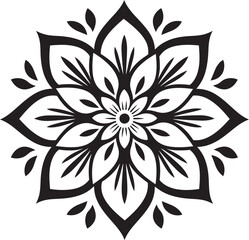 Fototapeta premium Elegant Mandala Icon Stylish Vector Design Modern Mandala Pattern Emblem Abstract Emblem