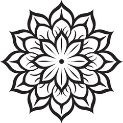 Fototapeta premium Abstract Mandala Emblem Modern Vector Pattern Intricate Floral Mandala Icon Stylish Emblem