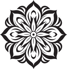 Fototapeta premium Minimalist Mandala Symbol Geometric Vector Abstract Mandala Logo Intricate Pattern