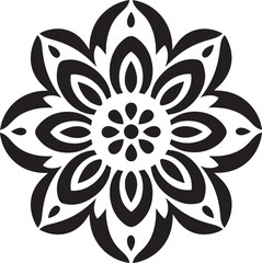 Vintage Mandala Symbol Retro Vector Art Geometric Mandala Pattern Icon Minimalistic Emblem