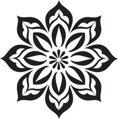 Fototapeta premium Floral Mandala Icon Elegant Symbol Intricate Mandala Logo Artistic Vector Design