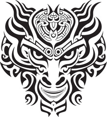 Vector Dragon Head Symbol Front View Emblem Mythical Creature Logo Dragon Head Badge