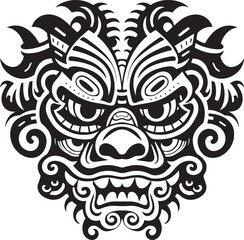 Frontal Dragon Head Icon Vector Emblem Dragon Head Illustration Front View Design