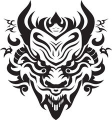 Mythical Beast Badge Dragon Head Design Dragon Head Icon Vector Fantasy Emblem