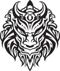 Detailed Dragon Head Badge Fantasy Symbol Dragon Head Icon Legendary Design