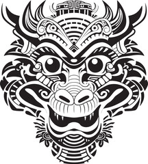 Dragon Head Illustration Fantasy Symbol Fantasy Creature Icon Detailed Dragon Head Design