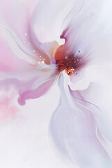 flower painting abstract watercolor drawing on a paper image	
