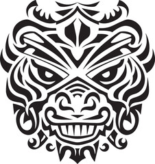 Mythical Creature Badge Dragon Head Design Dragon Head Art Vector Graphic