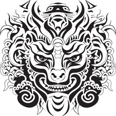 Dragon Head Symbol Mythical Fantasy Design Vector Dragon Logo Iconic Symbol