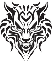 Mythical Creature Badge Detailed Emblem Dragon Head Art Fantasy Symbol