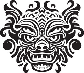 Fantasy Dragon Logo Frontal Symbol Dragon Head Illustration Mythical Art