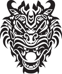 Dragon Head Illustration Detailed Dragon Head Symbol Mythical Creature Badge Fantasy Dragon Logo