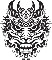 Mythical Creature Logo Dragon Head Design Rendering Dragon Head Art Detailed Fantasy Emblem