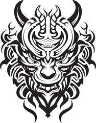 Dragon Head Art Detailed Emblem Illustration Vector Dragon Head Symbol Fantasy Badge