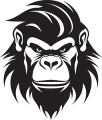 Funky Ape Face Logo Cartoon Design Cartoon Monkey Icon Funky Symbol