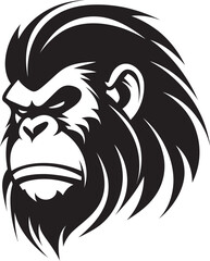 Funky Ape Symbol Character Artwork Cartoon Ape Logo Vector Design