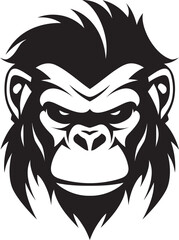 Cartoon Ape Logo Vector Design Funky Monkey Icon Graphic Symbol