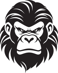Funky Ape Symbol Character Design Cartoon Ape Icon Funky Style