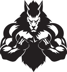 Ferocious Wolf Symbol Iconic Design Graphic Majestic Wolf Leader Logo Vector Artwork