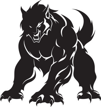 Ancient Guardian Wolf Badge Vector Illustration Alpha Pack Leader Symbol Predatory Icon