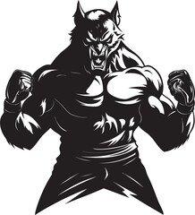 Guardian Wolf Emblem Vector Illustration Majestic Wolf Logo Predator Symbol