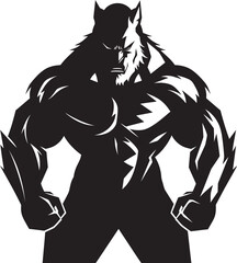 Legendary Alpha Wolf Badge Predatory Emblem Predatory Alpha Wolf Logo Vector Icon