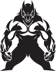 Fototapeta premium Predatory Alpha Wolf Icon Vector Emblem Majestic Predator Badge Wolf Symbol