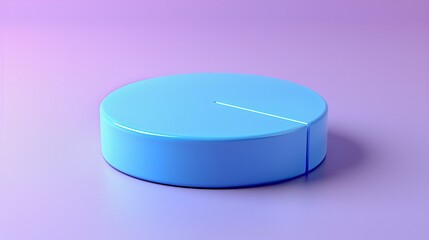 Close-up of a blue pill on a gradient purple background, emphasizing health and medication concepts, suitable for medical-themed projects. 3D Illustration.