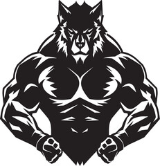 Lone Alpha Wolf Design Vector Graphic Fearless Alpha Wolf Emblem Predatory Emblem