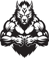 Alpha Predator Wolf Icon Vector Graphic Predatory Wolf Symbol Predatory Emblem