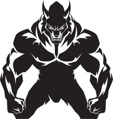 Majestic Predator Emblem Wolf Logo Giant Alpha Wolf Badge Vector Illustration